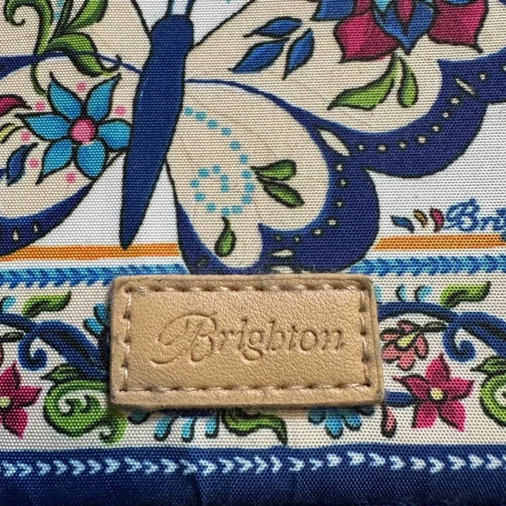 Brighton Butterfly Garden Jewelry Case Travel Organizer Blue Floral NEW